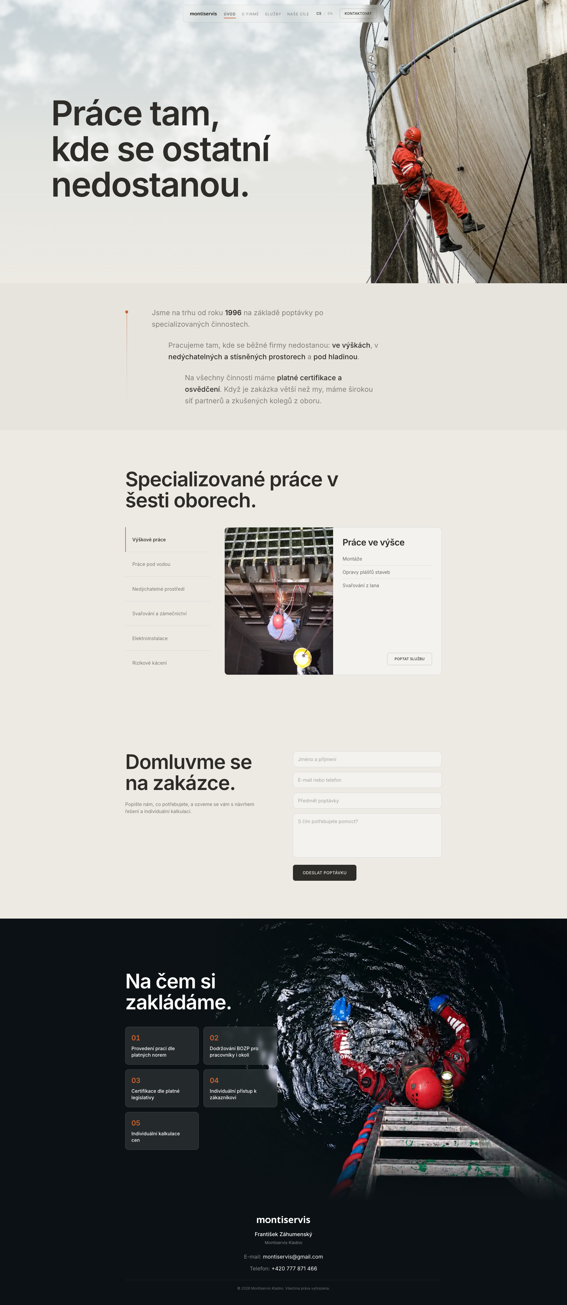 montiservis.cz — desktop